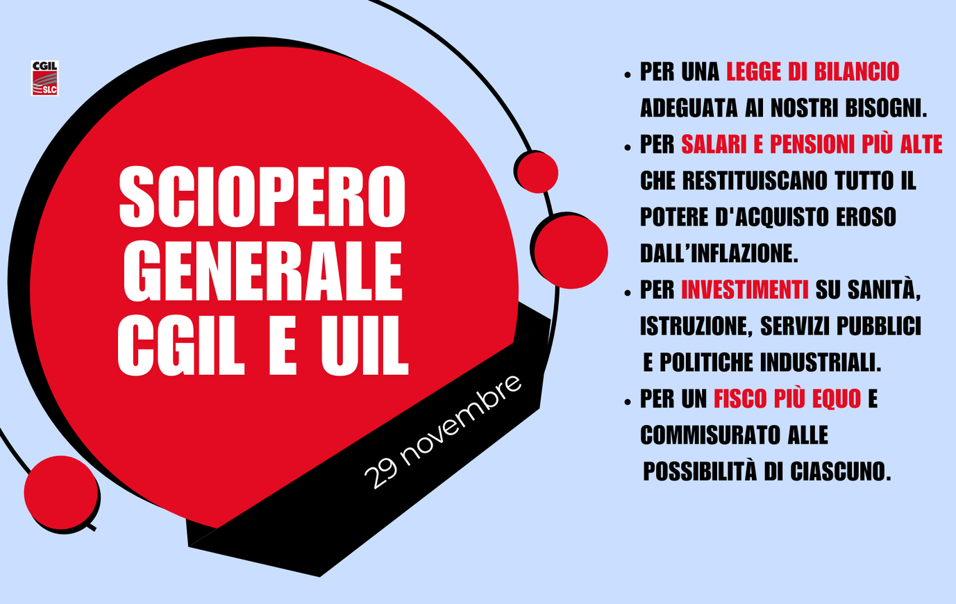 SCIOPERO GENERALE CGIL UIL